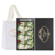 알카미아비누 비누 뱀부 3p + 선물상자 블랙 + 쇼핑백, 1개