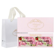 ALCHIMIA 蘭花香皂 2入 + 粉紅色禮物盒 + 提袋, 1個