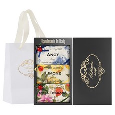 ALCHIMIA 香皂 Enji 200g + 檸檬 200g + 托斯卡納玫瑰 200g + 黑色禮盒組 + 購物袋, 1套