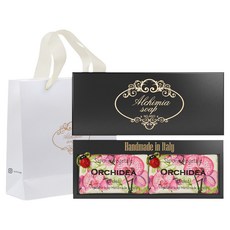 ALCHIMIA 蘭花香皂 2入 + 黑色禮物盒 + 購物袋, 1個