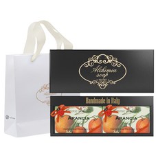 ALCHIMIA Arancia香皂 2入 + 黑色禮物盒 + 購物袋, 1個