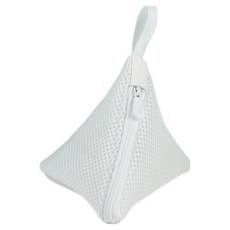 인아트 다용도 매쉬 미니 세탁백 흰색 지퍼 삼각형, 14 x 15 cm, 1개