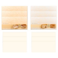 DADA 一心手工卡片 6入 + 信封 2款 x 3入 組, 玫瑰金(信封), 白金(信封), 1套