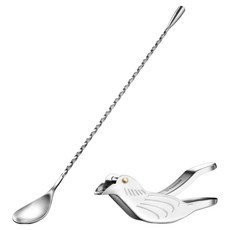 WAGENSTEIGER 家用調酒 鳥型檸檬榨汁器 + 吧叉匙組合, 1套