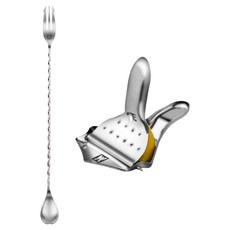 WAGENSTEIGER 家用調酒 楔形檸檬榨汁器 + 叉型吧叉匙 套組, 1套