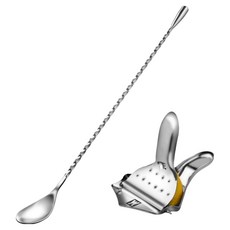 WAGENSTEIGER 家用調酒 楔形檸檬榨汁器 + 長柄吧匙組, 1套