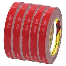 쓰리엠 VHB 초강력 아크릴폼 그레이 양면테이프 10mm x 5m, 5개 5개