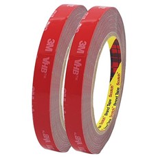 쓰리엠 VHB 초강력 아크릴폼 그레이 양면테이프 10mm x 5m, 2개