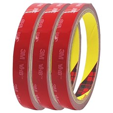 쓰리엠 VHB 초강력 아크릴폼 그레이 양면테이프 12mm x 1.5m, 3개
