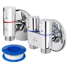 bathking Y-net Basking Pro 纖薄閥 2孔 + 1孔 + 鐵氟龍膠帶 套組, 混合顏色