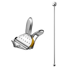 WAGENSTEIGER 居家調酒 楔形檸檬榨汁器 + 方塊搗棒 銀色套組, 1套