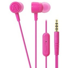 audio-technica 鐵三角 觸控降噪 3.5mm 有線耳機, ATH-CKL220iS, 粉紅色