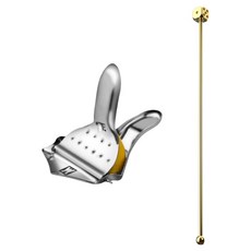 WAGENSTEIGER 居家調酒 楔形檸檬榨汁器 + 方塊搗棒 金色套組, 1套