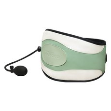 3ZeBra 呼呼腰 氣囊熱敷腰部按摩器 腰部熱敷 護腰帶 震動按摩 送禮禮物, G09-20-1, 綠色