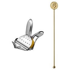 WAGENSTEIGER 居家調酒 楔形檸檬榨汁器+圓形搗棒 金色套組, 1套