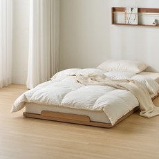 우아미가구 코엔 저상형 침대 프레임 단품 방문설치, 오크