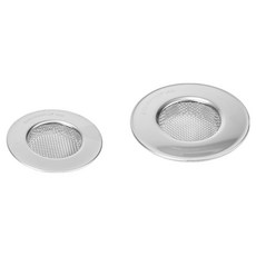 4BNK 韓國製304不鏽鋼 浴室浴缸+洗臉臺濾網套組, 銀色