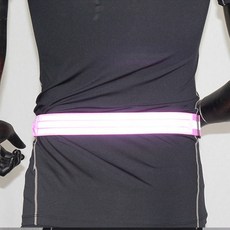 Taminayo 簡約夜間反光LED電池腰帶, 粉紅色, 1個