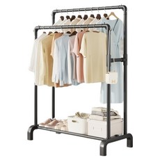 小白家 立式曬衣架 落地式衣架 雙桿 加高落地, 單一顏色