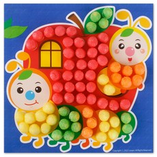 플레이콘 미니플레이콘 모자이크 만들기키트, 애벌레(4인용), 1세트