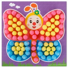 플레이콘 미니플레이콘 모자이크 만들기키트, 나비(4인용), 1세트