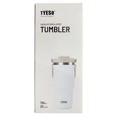 TYESO 泰碩 提手保溫杯 33#C款, 雪峰白, 750ml, 1個