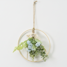 Piknoa 簡易安裝繡球花掛飾, 藍色