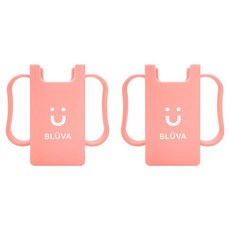 블루바 유아용 국내산 케이스 미니팩 컵홀더, 2개, 핑크