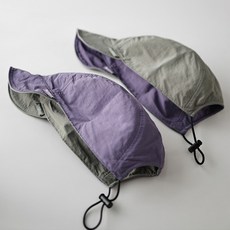 雙面可折疊運動帽, 紫色 + 灰色, 1個