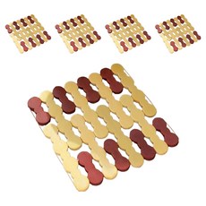 Komoten 現代方形砂鍋墊 16 x 15 cm, 米色 紅色, 5個