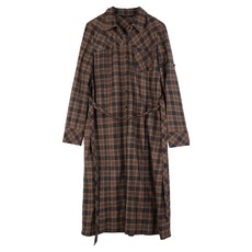 COMPAGNA 女款附腰帶格紋連身裙 CADW9-WOP060