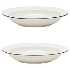 YOON CERAMICS Cozy 橢圓碗 2件組, 棕色, 藍色, 1套