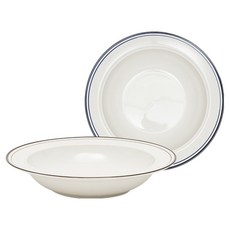 YOON CERAMICS Cozy 義大利麵碗 2件組, 棕色, 藍色, 1套