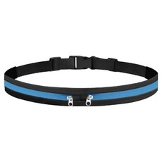 노크노크 초슬림 경량 방수 러닝 벨트 더블지퍼, 방수 블루, 1개