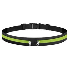 노크노크 초슬림 경량 방수 러닝 벨트 더블지퍼, 방수 그린, 1개