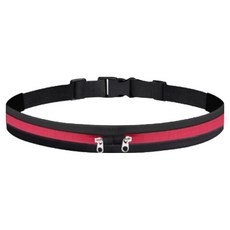 노크노크 초슬림 경량 방수 러닝 벨트 더블지퍼, 방수 레드로즈, 1개