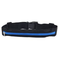 노크노크 초슬림 경량 방수 러닝 벨트 싱글지퍼, 방수 블루, 1개