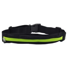 노크노크 초슬림 경량 방수 러닝 벨트 싱글지퍼, 그린, 1개