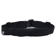 노크노크 초슬림 경량 방수 러닝 벨트 싱글지퍼, 블랙, 1개