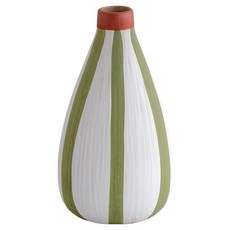 橘綠條紋感性花盆 C型 BRP1741, 混合色