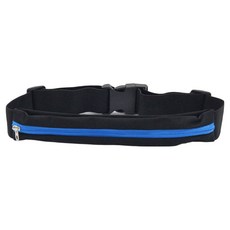노크노크 초슬림 경량 방수 러닝 벨트 싱글지퍼, 블루, 1개