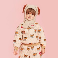 BEBE DE PINO 兒童Tigre滿版印花絎縫大學T BP34MR340