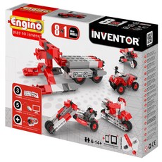 Engino 安捷積木 發明者系列 摩托車8模組 0832, 紅色, 1個