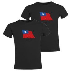 MI MI LEO 台灣製國旗印花吸排T恤2件組 T28, 黑色