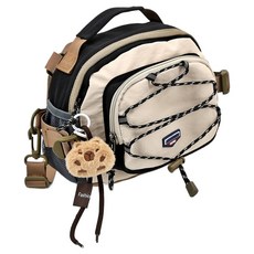 MissBaek Highroute 旅行用登山迷你後揹包 運動2way斜背後揹包, 黑色