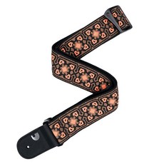 D'Addario 吉他背帶 jacquard Brown + Orange 50RW02, 1個