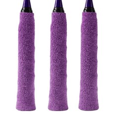겜사 타월 라켓 그립 테이프, 퍼플, 3개