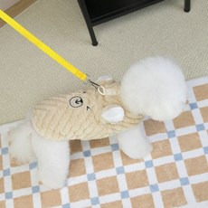 티티펫 강아지 포근포근 애니멀 플리스 조끼, 베이지, 1개