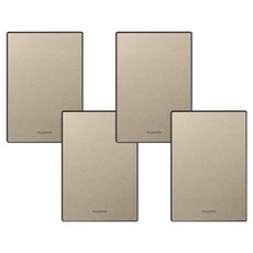 nano Monogold 簡約現代設計 獨特色彩 室內裝潢 單聯用盲蓋板 黑色, 4個