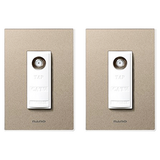 nano Monogold 簡約現代設計 獨特色彩 室內裝潢 CATV 3路 11dB 白色, 2個